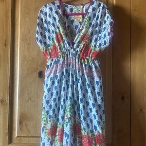 Johnny Was  M Silk Kaftan Dress